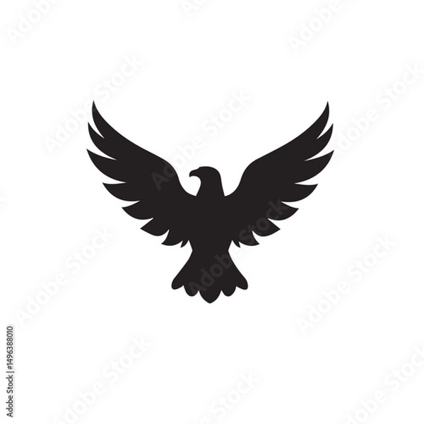 Fototapeta eagle logo vector Bold and clean eagle logo vector, with sharp lines and a strong silhouette 

