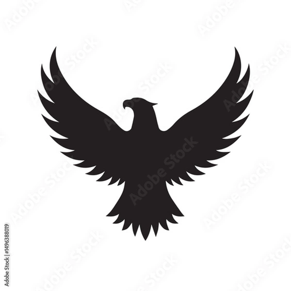 Fototapeta eagle logo vector Bold and clean eagle logo vector, with sharp lines and a strong silhouette 
