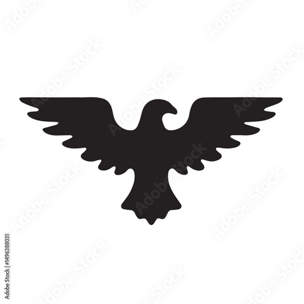 Fototapeta eagle logo vector Bold and clean eagle logo vector, with sharp lines and a strong silhouette 
