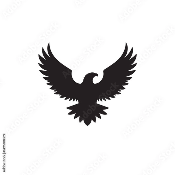 Obraz eagle logo vector Bold and clean eagle logo vector, with sharp lines and a strong silhouette 
