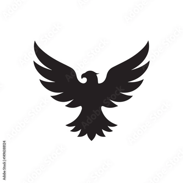 Fototapeta eagle logo vector Bold and clean eagle logo vector, with sharp lines and a strong silhouette 
