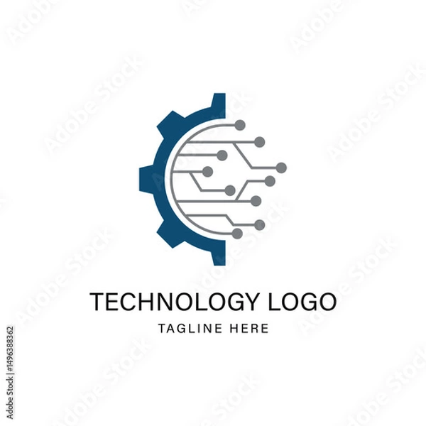Obraz Technology Logo Design Graphic Vector 