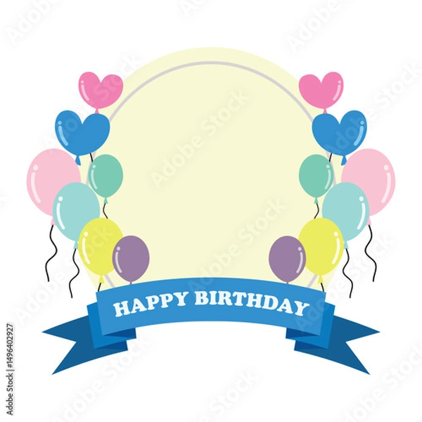Obraz Template of birthday celebration