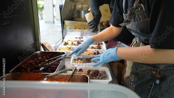 Obraz キッチンカーの厨房