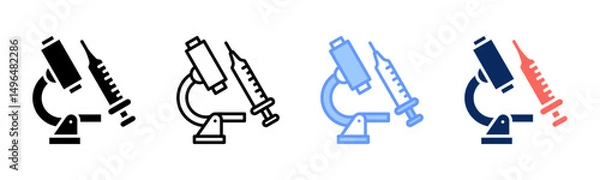 Fototapeta Medical icon sheet multiple style collection