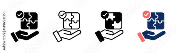 Obraz Problem Solving icon sheet multiple style collection