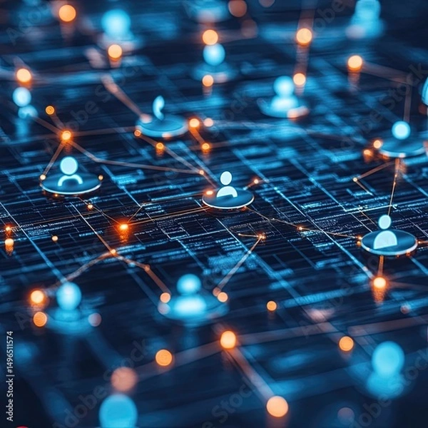 Fototapeta Corporate HR technology captured through HR software solutions, recruitment automation, payroll management systems, employee engagement platforms, and technology-driven HR processes.