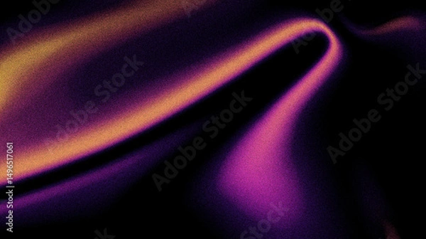 Obraz Abstract gradient waves in purple and gold