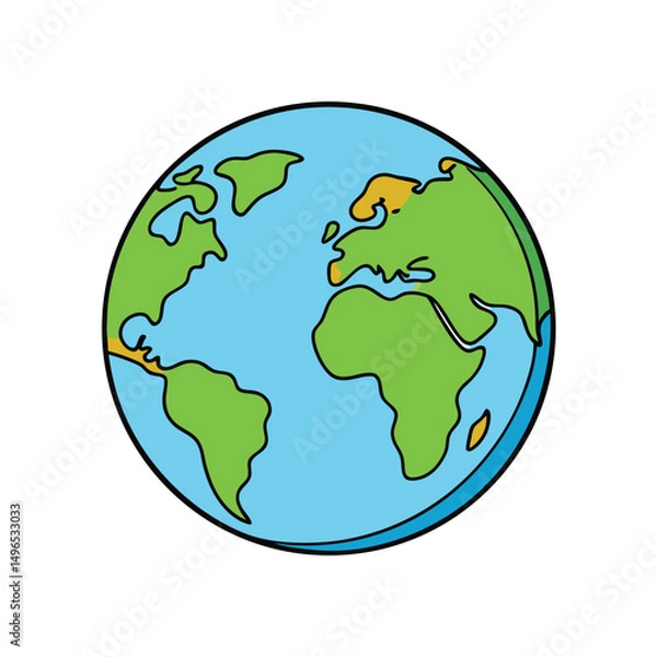 Fototapeta earth globe vector illustration