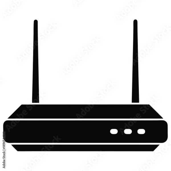 Fototapeta wireless router icon on white