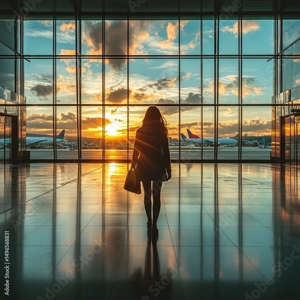 Fototapeta Corporate Travel Solutions streamlining booking, managing expenses, tracking itineraries, optimizing logistics, supporting business mobility, improving corporate travel efficiency