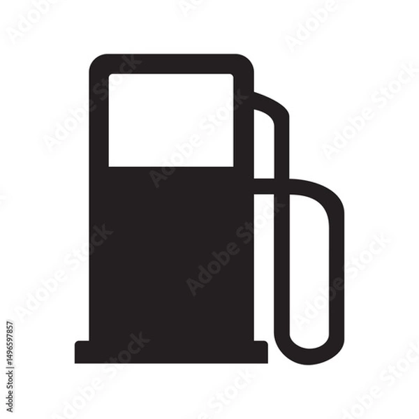 Obraz Gas Pump Icon Vector Illustration – Fuel Station Symbol for Energy and Transportation