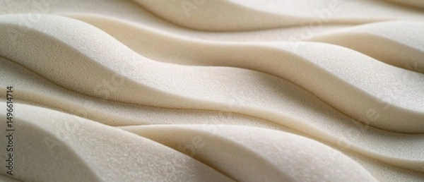 Obraz Sculpted memory foam surface with wave patterns creating a soothing texture