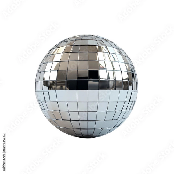 Fototapeta Isolated disco ball for retro parties and music events with a reflective surface