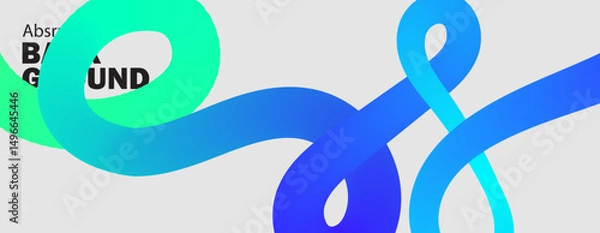 Fototapeta Wavy shape with Colorful Gradient. Modern Vector illustration. eps 10
