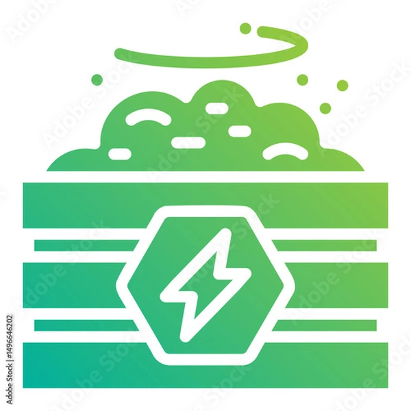 Obraz Composting. This is a vector single icon with a solid gradient style. It is suitable for any purpose, such as website design, mobile app design, logo design, etc.