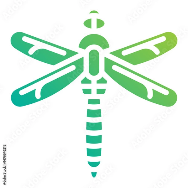 Obraz Dragonfly. This is a vector single icon with a solid gradient style. It is suitable for any purpose, such as website design, mobile app design, logo design, etc.