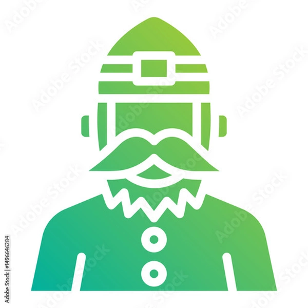 Fototapeta Garden gnome. This is a vector single icon with a solid gradient style. It is suitable for any purpose, such as website design, mobile app design, logo design, etc.