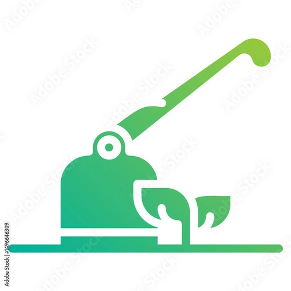 Fototapeta Hoe. This is a vector single icon with a solid gradient style. It is suitable for any purpose, such as website design, mobile app design, logo design, etc.