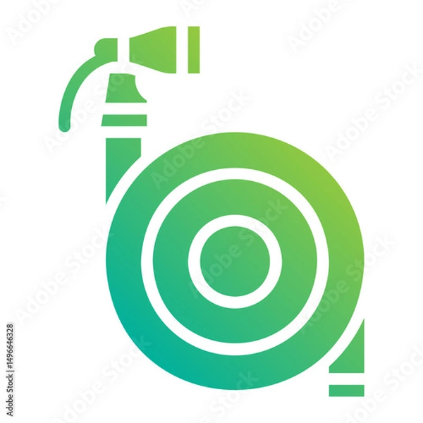 Obraz Hose reel. This is a vector single icon with a solid gradient style. It is suitable for any purpose, such as website design, mobile app design, logo design, etc.