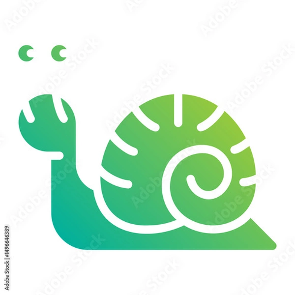 Obraz Snail. This is a vector single icon with a solid gradient style. It is suitable for any purpose, such as website design, mobile app design, logo design, etc.