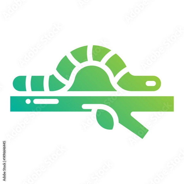 Obraz Worm. This is a vector single icon with a solid gradient style. It is suitable for any purpose, such as website design, mobile app design, logo design, etc.