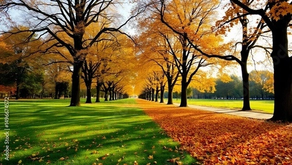 Obraz autumn landscape with trees
