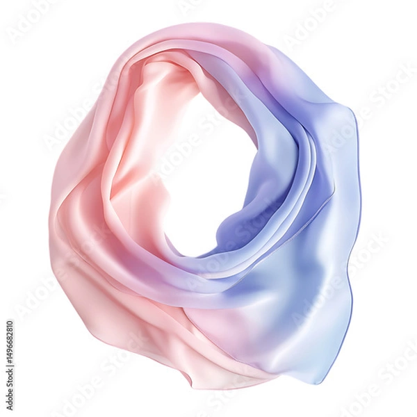 Fototapeta Elegant Cooling Wrap with a Smooth Luxurious Fabric Isolated on Transparent Background