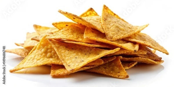 Obraz Crunchy tortilla chip stack , snack, chip