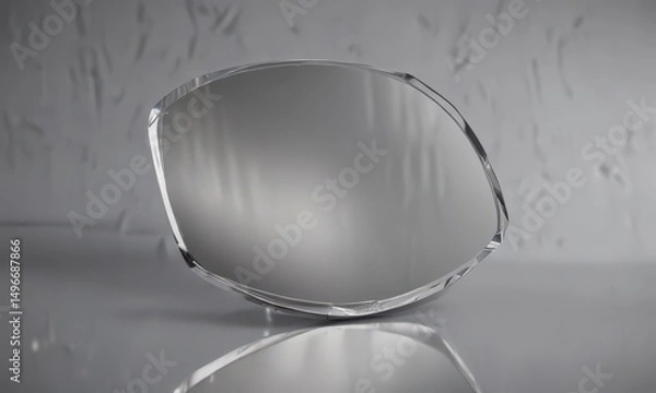 Fototapeta Mirror-like silver, subtle wear, sleek surface,  texture,  material