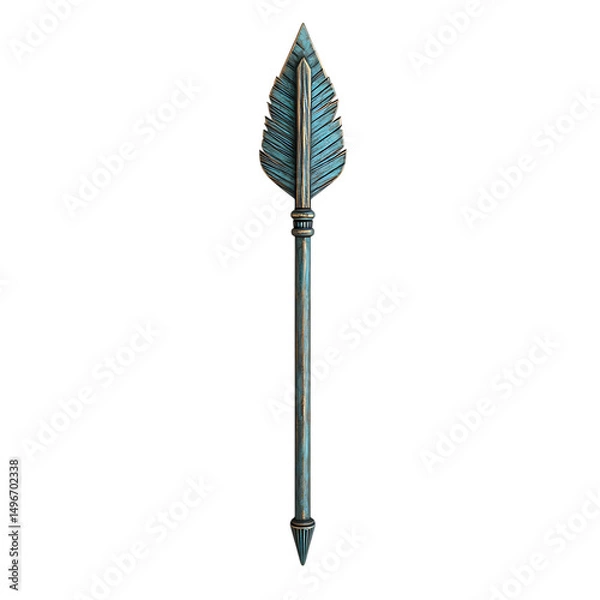 Obraz Contemporary Arrow with Meticulous Detailing in Mut Isolated on Transparent Background