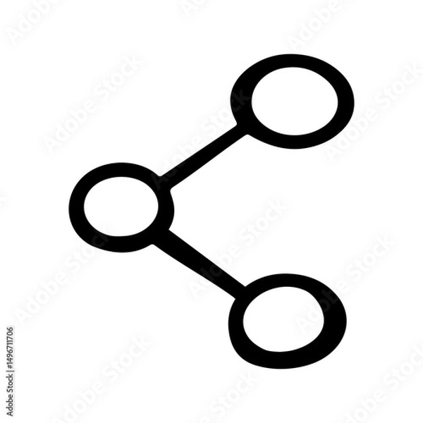 Obraz Share doodle vector icon