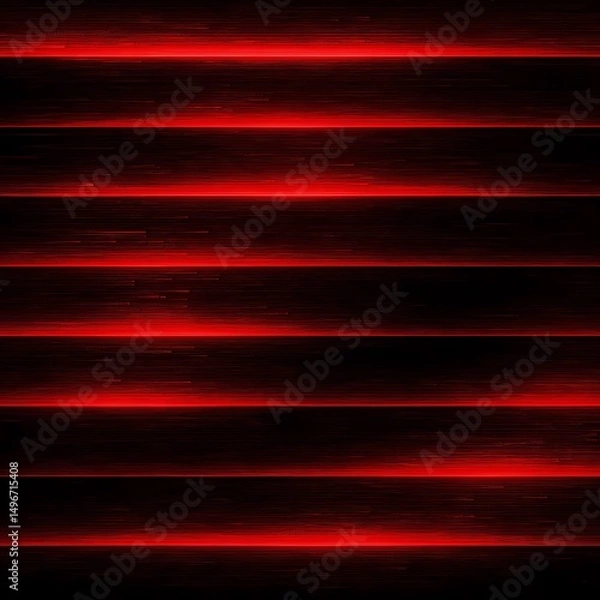 Obraz A highly abstract, high-tech red light grid matrix