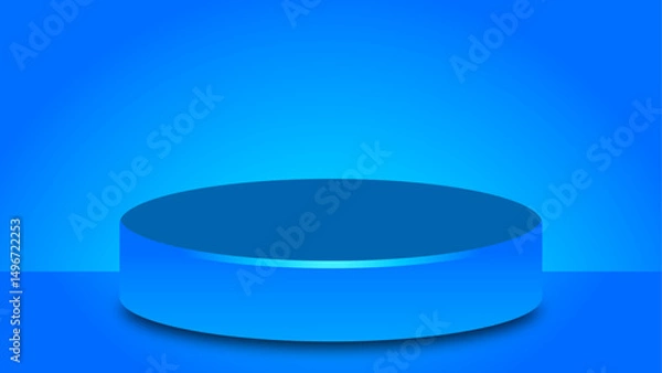 Obraz Podium symbol editable vector icon. Blue Winners podium.