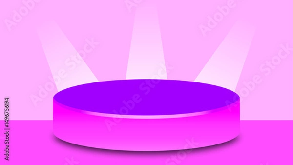 Obraz Podium symbol editable vector icon. Purple Winners podium.