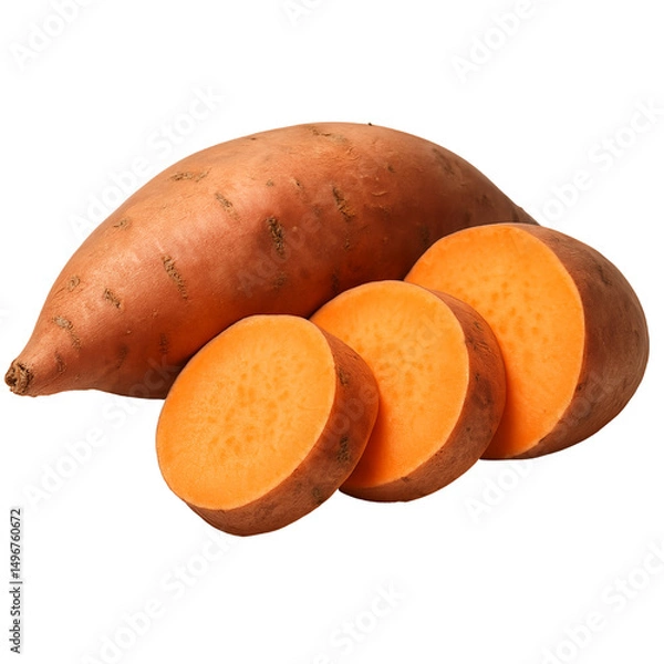 Obraz potatoes on a white background  isolated on transparent or white background png