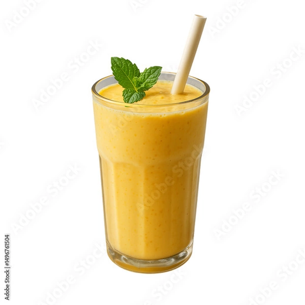 Obraz Glass of fresh orange juice isolated on white background with ice and citrus fruit slices healthy  isolated on transparent or white background png