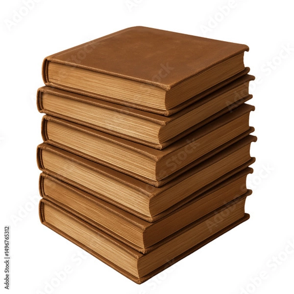 Obraz pile of old books isolated on transparent or white background png