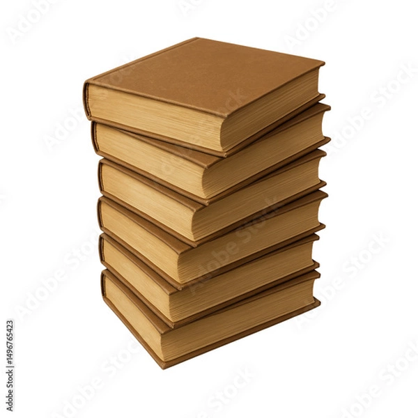 Obraz stack of old books isolated on transparent or white background png