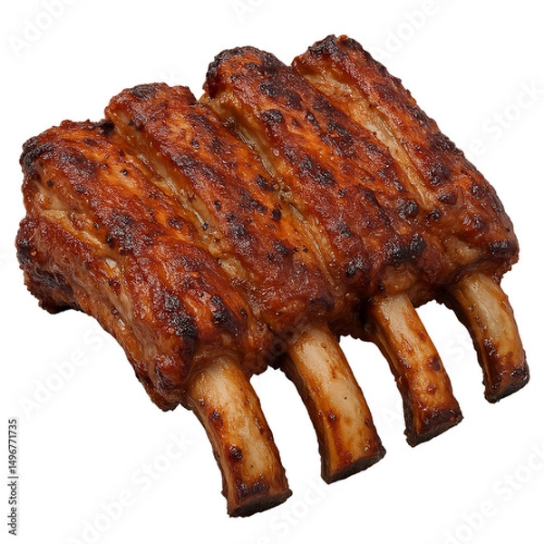 Obraz roasted chicken on white isolated on transparent or white background png