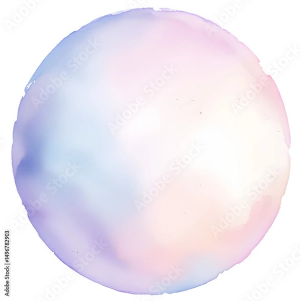Fototapeta Abstract sphere with pastel colors blending into a soft watercolor effect