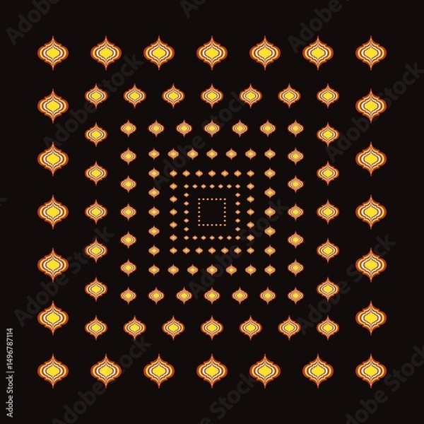 Fototapeta Abstract Ethnic Art, Geometric Design, Tribal Seamless Patterns, Fabric Patterns, Print Patterns, Art, Covers, Prints, Wallpaper, Carpet Design, Patterns on Products.