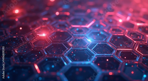 Fototapeta abstract background with red bubbles