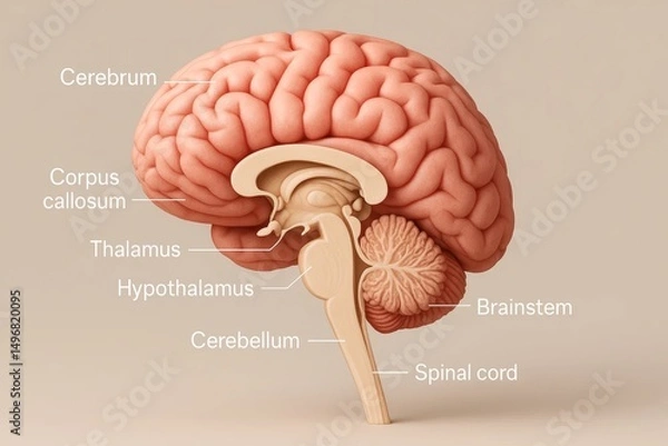 Obraz 3D Anatomy of Human Brain