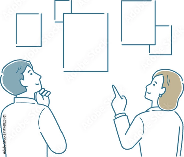 Obraz 様々な選択肢の中から選んでいる男女