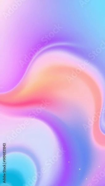 Obraz Mobile wallpaper,  abstract pastel swirl with blended colors of pink purple and light blue hues