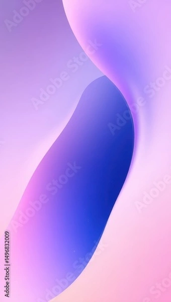 Obraz Mobile wallpaper,  abstract gradient background with flowing shapes in shades of purple and pink