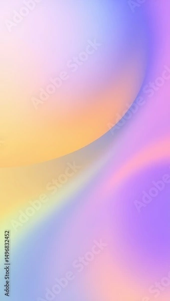 Obraz Mobile wallpaper,  soft pastel gradient with blended colors of yellow pink and light purple hue