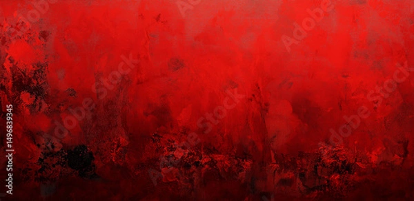 Fototapeta This image shows an abstract red background with black lines and textures, creating a strong and dynamic visual effect.