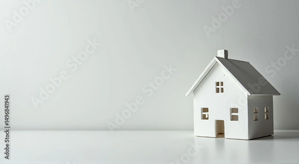 Fototapeta 3d render of a house with a cross